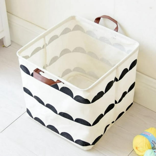 Cotton Linen Drawstring Laundry Basket Children Toys Storage Bucket Container